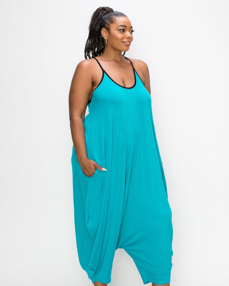 Plus Size Addison Harem Jumpsuit Jade
